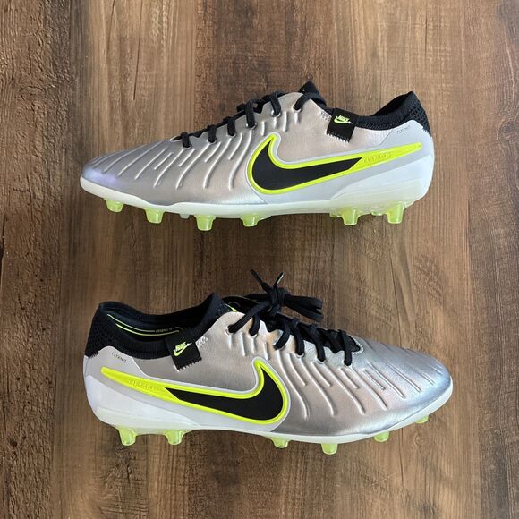 Nike Tiempo Legend 10 Elite AG Pro Men Size 8.5 Soccer Cleats Silver HF4378-002 main image 4